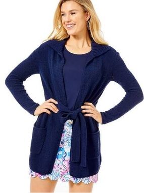 Lilly Pulitzer Beckley Cardigan in True Navy NWT